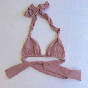 Acacia swimwear Mauve Pink Bikini Top - size Med